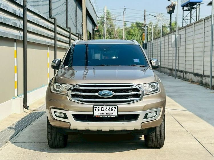 Ford Everest 2018 2.0 Bi-Turbo Titanium+ 4WD Utility-car ดีเซล ไม่ติดแก๊ส เกียร์อัตโนมัติ บรอนซ์ทอง รูปที่ 2