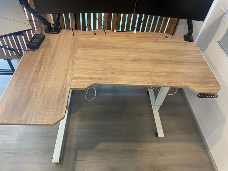 ไม้ Standing desk with new table top