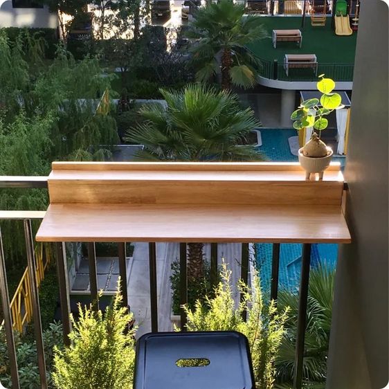 ไม้ Foldable Balcony Bar, Size 90X30 Cm