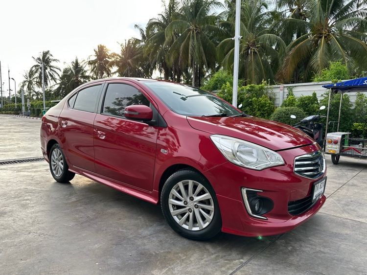 Mitsubishi Attrage 2014 1.2 GLS Limited Sedan เบนซิน ไม่ติดแก๊ส เกียร์อัตโนมัติ แดง รูปที่ 2