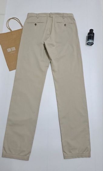กางเกงสแลคขายาวสีน้ำตาล, เบจ  แบรนด์ Uniqlo‼️ รูปที่ 3