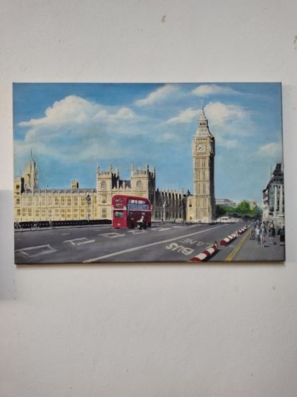 ภาพวาดlandscapeสีอคริลิค16คูณ24นิ้ว