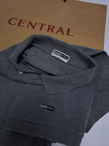 เสื้อยืดคอปกแขนสั้นสีเทา แบรนด์ Giordano‼️ รูปที่ 3