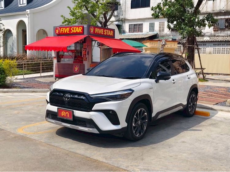 Toyota Corolla Cross 2024 1.8 Hybrid Premium Safety GR Sport Utility-car ไฮบริด ไม่ติดแก๊ส เกียร์อัตโนมัติ ขาว
