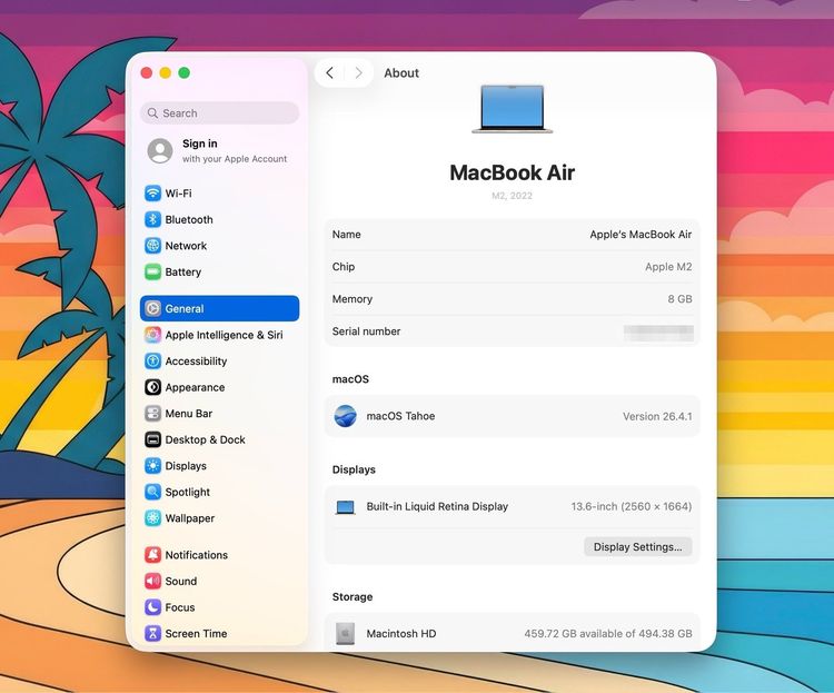 MacBook Air 13.6-inch M2 2022 Ram8GB SSD512GB Starlight apple care+ 1 September 2026 รูปที่ 12