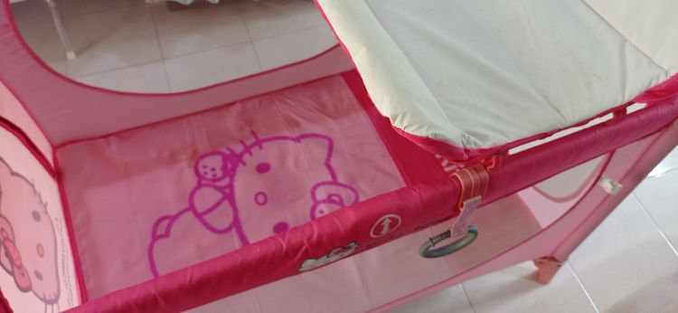 ขายเปลเด็กลายคิตตี้ลิขสิทธ์แท้ สีชมพูสดใส สบายตา เด็กหลับง่าย รูปที่ 9
