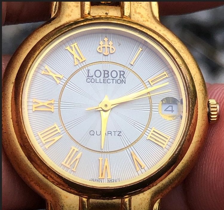 นาฬิกา LOBOR 23 K GOLD PLATED หลักโรมัน