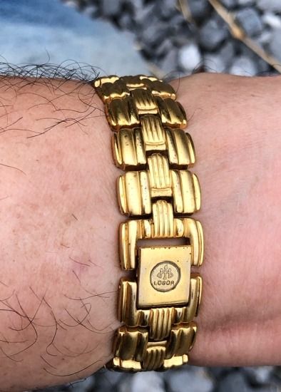 นาฬิกา LOBOR 23 K GOLD PLATED หลักโรมัน รูปที่ 5