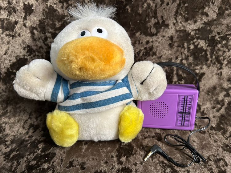 ตุ๊กตา Ultra Rare - ลำโพงเป็ด Sanrio Vintage  - Ahiru no Kairu - ยุค 90s ป้ายเหลืองครบ 🦆