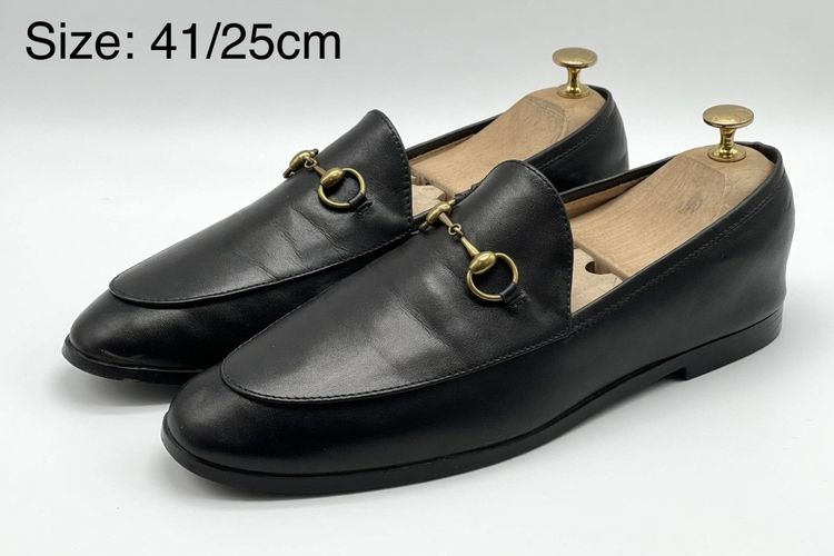GUCCI Leather Horsebit Loafer Black