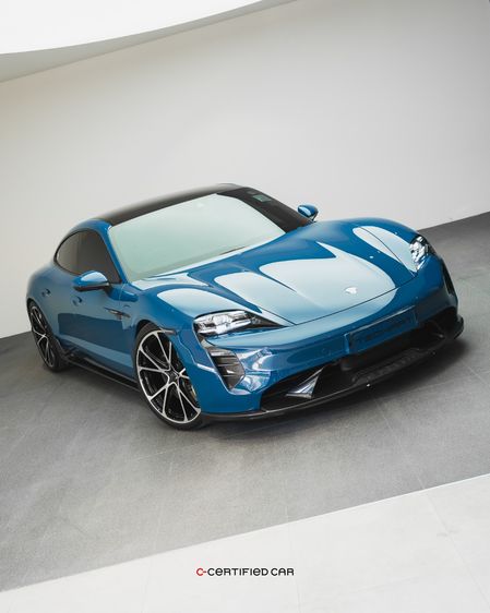 Porsche Taycan 2021 4S 4WD Sedan ไฟฟ้า ไม่ติดแก๊ส เกียร์อัตโนมัติ ฟ้า รูปที่ 4