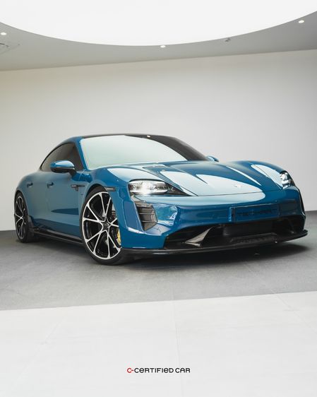 รถ Porsche Taycan 4S 4WD สี ฟ้า