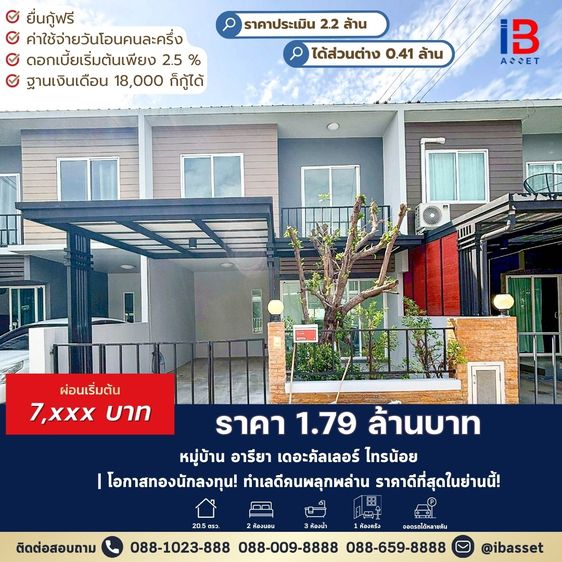 ✨ บ้านหลังแรกที่เป็นไปได้ 🏡 อารียา เดอะคัลเลอร์ ไทรน้อย สวย ครบ คุ้ม ในที่เดียว 📍 ทำเลดี ใกล้เซ็นทรัลเวสต์เกต และรถไฟฟ้า