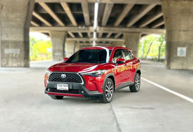 Toyota Corolla Cross 2021 1.8 Hybrid Premium Modellista Utility-car ไฮบริด ไม่ติดแก๊ส เกียร์อัตโนมัติ แดง