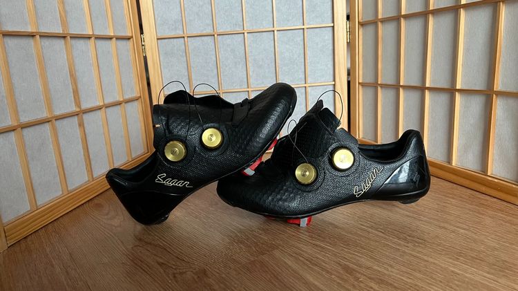 🚴✨ รองเท้าจักรยานถนน Specialized S-Works 7 Peter Sagan สีดํา ทอง ไซซ์ 43