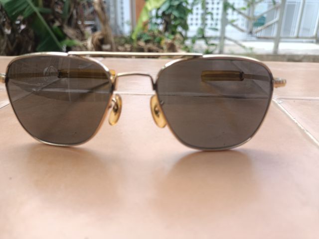 Vintage Command 23K. PILOT SPORT Size 20 52 Usa.made 1970 s ตัวเก่า เลนส์เขียวเดิม กรอบทองสวยมาก สภาพสวยทรงเียวกับเอโอ หายากมาก
