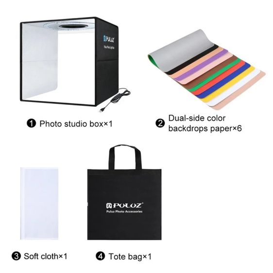 กล่องถ่ายภาพสินค้า PULUZ Light Box ขนาด 40x40 CM รูปที่ 6