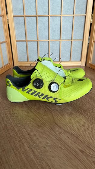 🚴🔥รองเท้าจักรยานถนน Specialized S-Works 7 สีเขียวนีออน BOA Gunmetal ไซซ์ 43 Road Cycling