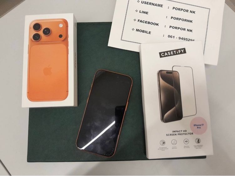 iPhone 17 Pro 512GB สีส้ม Cosmic Orange เครื่องศูนย์สภาพสวยกริ๊ป แบต 93 เปอ อุปกรณ์ครบ ยังไม่ได้ใช้ รูปที่ 8