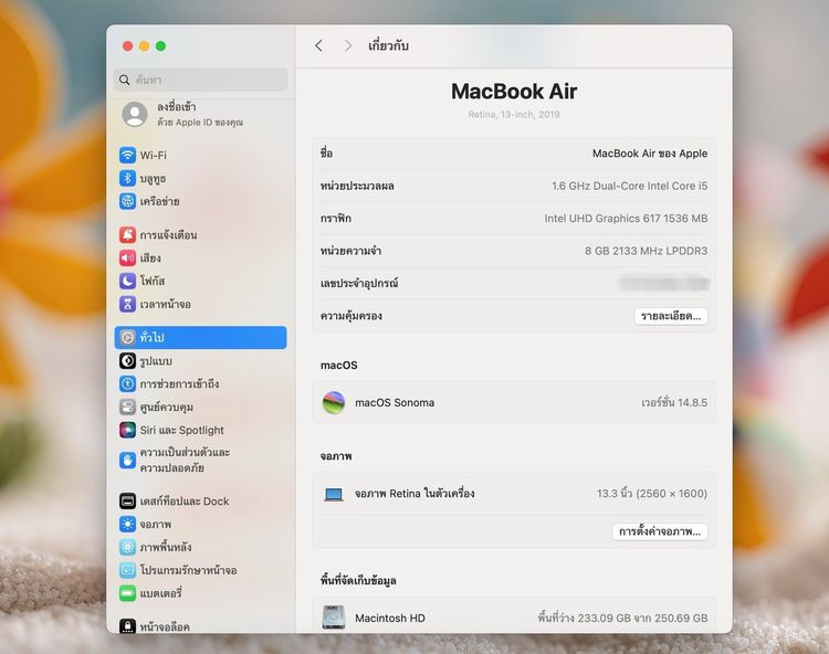 MacBook Air 13-inch 2019 Ram8GB SSD256GB Gold รูปที่ 12