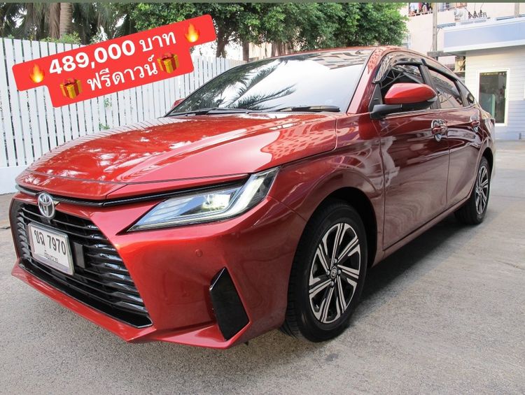 Toyota Yaris ATIV 2024 1.2 Premium Sedan เบนซิน ไม่ติดแก๊ส เกียร์อัตโนมัติ ส้ม