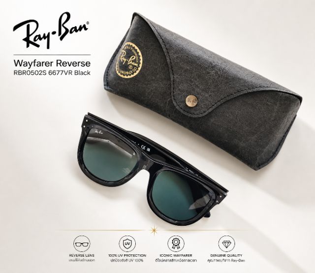 RayBan Wayfarer Reverse RBR0502S 6677VR Black