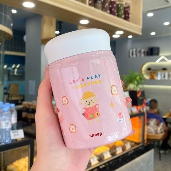 แก้วเก็บอุณหภูมิความร้อนความเย็นลาย Hello  Kitty และผองเพื่อน รูปที่ 8