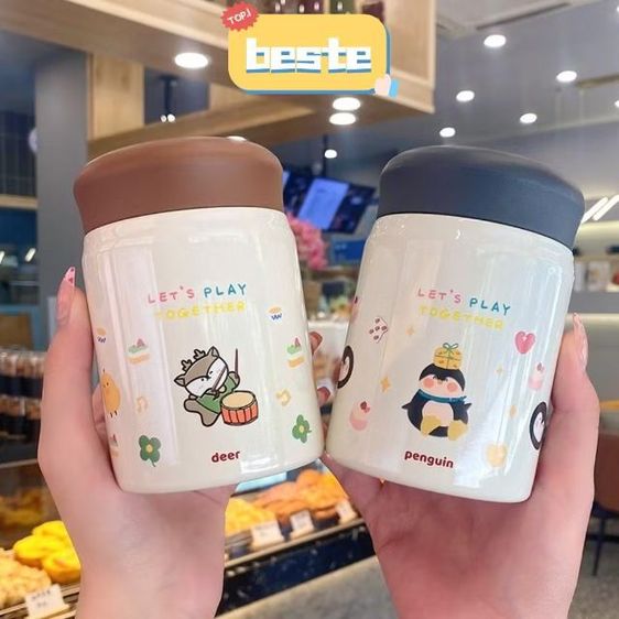 แก้วเก็บอุณหภูมิความร้อนความเย็นลาย Hello  Kitty และผองเพื่อน รูปที่ 9
