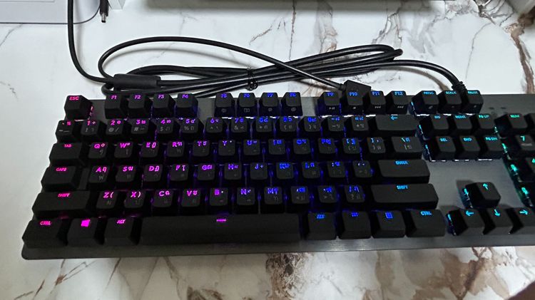 คีย์บอร์ด Logitech G512 Carbon Mechanical Gaming Keyboard ปุ่มไทยอังกฤษ ไฟ RGB GX Blue Clicky รูปที่ 17