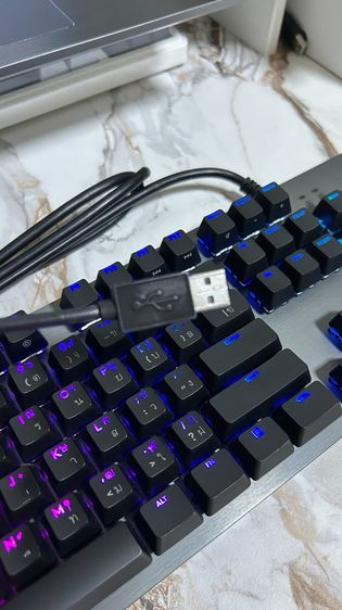 คีย์บอร์ด Logitech G512 Carbon Mechanical Gaming Keyboard ปุ่มไทยอังกฤษ ไฟ RGB GX Blue Clicky รูปที่ 12