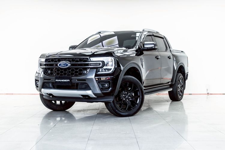 Ford Ranger 2022 2.0 Bi-Turbo Hi-Rider Wildtrak Pickup ดีเซล ไม่ติดแก๊ส เกียร์อัตโนมัติ ดำ