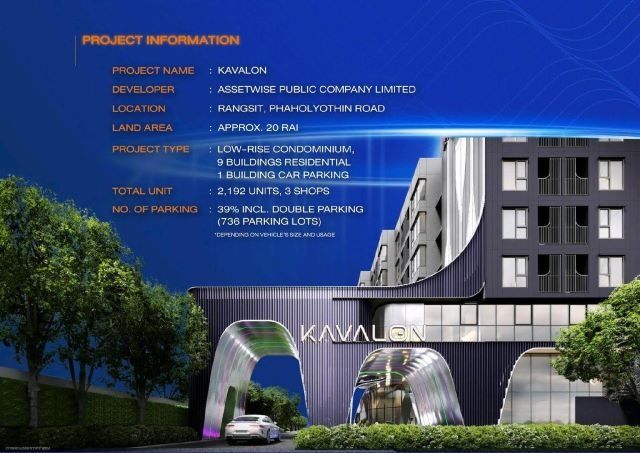CM04428 ขายดาวน์ คอนโด เควาลอน KAVALON ชิดรั้ว ม.กรุงเทพ ถนนพหลโยธิน