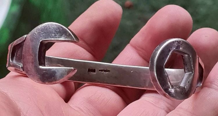 กำไลประแจปากตาย เบอร์ 10 เป็นเงินเป็นทอง 925 Sterling Silver 925 จากยุโรป ใส่เท่ห์ หายาก รูปที่ 7