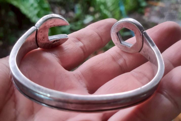 กำไลประแจปากตาย เบอร์ 10 เป็นเงินเป็นทอง 925 Sterling Silver 925 จากยุโรป ใส่เท่ห์ หายาก รูปที่ 4