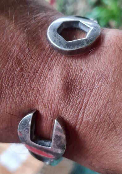 กำไลประแจปากตาย เบอร์ 10 เป็นเงินเป็นทอง 925 Sterling Silver 925 จากยุโรป ใส่เท่ห์ หายาก