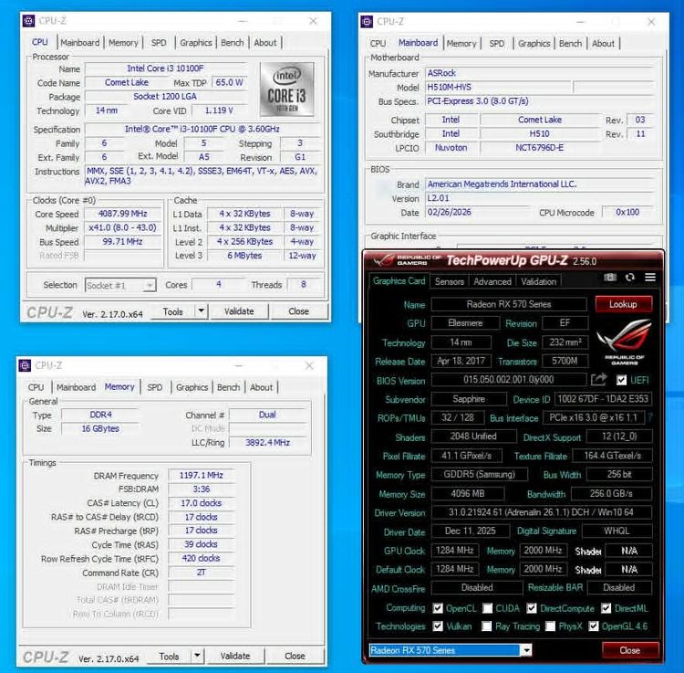 💥 Com Game 💥 CPU I3 10100F + RX 570 OC 4 GB + RAM 16 GB + SSD 256 GB💥 รูปที่ 8