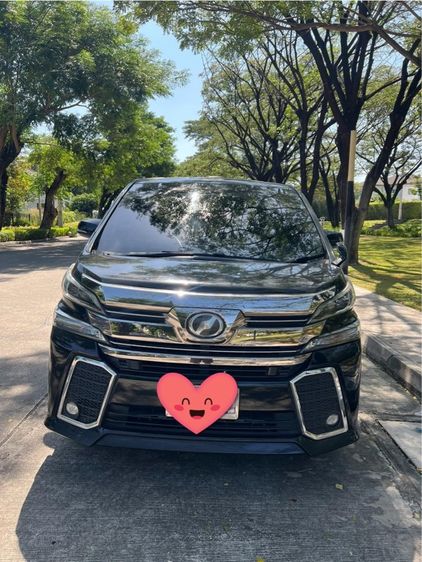 Toyota Vellfire 2015 Van เบนซิน ไม่ติดแก๊ส เกียร์อัตโนมัติ ดำ