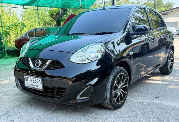 Nissan March 2016 1.2 EL Sedan เบนซิน ไม่ติดแก๊ส เกียร์อัตโนมัติ ดำ รูปที่ 3