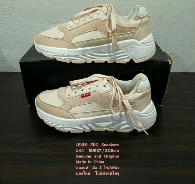 LEVI'S ERC Sneakers, Women's UK4 EU37(23.5cm) Original ของแท้ มือ 2 สภาพใกล้เคียงของใหม่, รองเท้า LEVI'S หนังผสมผ้า พื้นเต็ม ไม่มีตำหนิใดๆ รูปที่ 15