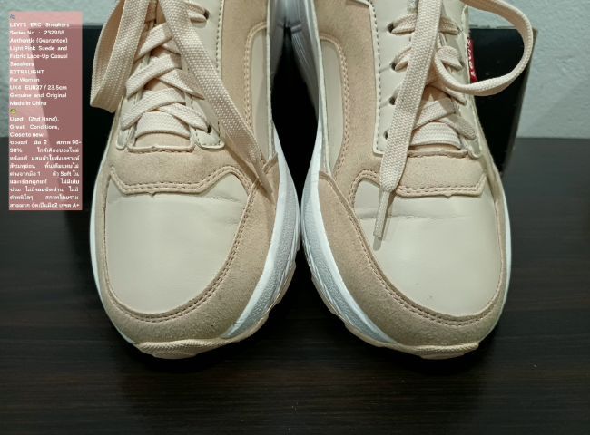 LEVI'S ERC Sneakers, Women's UK4 EU37(23.5cm) Original ของแท้ มือ 2 สภาพใกล้เคียงของใหม่, รองเท้า LEVI'S หนังผสมผ้า พื้นเต็ม ไม่มีตำหนิใดๆ รูปที่ 7