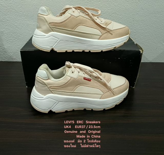LEVI'S ERC Sneakers, Women's UK4 EU37(23.5cm) Original ของแท้ มือ 2 สภาพใกล้เคียงของใหม่, รองเท้า LEVI'S หนังผสมผ้า พื้นเต็ม ไม่มีตำหนิใดๆ รูปที่ 14