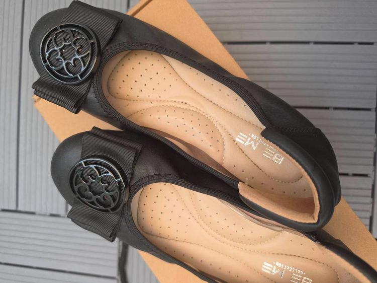 อื่นๆ รองเท้าส้นแบน หนัง PU UK 6 | EU 39 1/3 | US 7.5 ดำ รองเท้าคัทชู ไม่เคยใช้