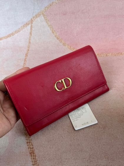 หญิง แดง หนังแท้ กระเป๋าสตางค์ Chirstian Dior