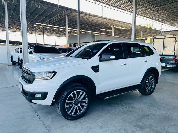Ford Everest 2019 2.0 Titanium Plus Utility-car ดีเซล ไม่ติดแก๊ส เกียร์อัตโนมัติ ขาว