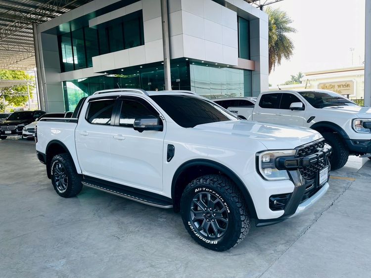 Ford Ranger 2023 2.0 Bi-Turbo 4WD Wildtrak Pickup ดีเซล ไม่ติดแก๊ส เกียร์อัตโนมัติ ขาว รูปที่ 2
