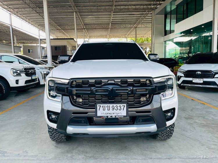 Ford Ranger 2023 2.0 Bi-Turbo 4WD Wildtrak Pickup ดีเซล ไม่ติดแก๊ส เกียร์อัตโนมัติ ขาว รูปที่ 3