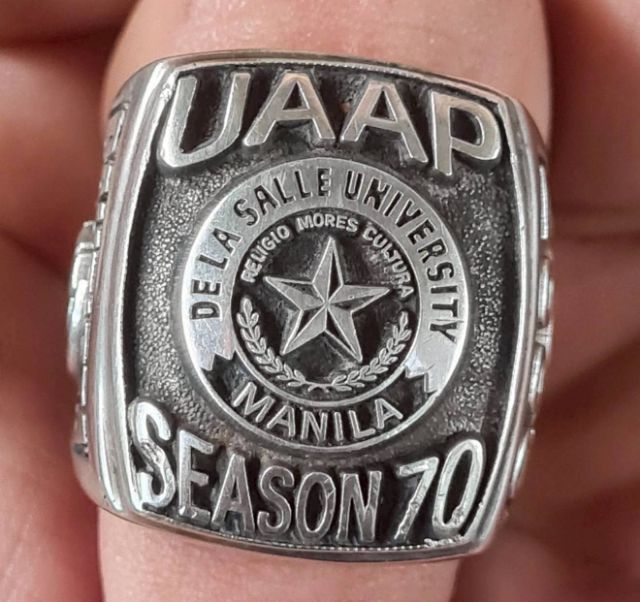 แหวนวินเทจ Basketball Championship UAAP ปีคศ.2007 เงินสเตอร์ลิง 925 (Sterling Silver 925) วงใหญ่ใส่สวย