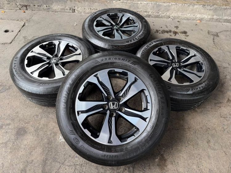 17" ล้อแม็กขอบ17 HONDA CRV สภาพสวย พร้อมยางGOODYEAR235-65-17 ปี23 ปีแท้ 
