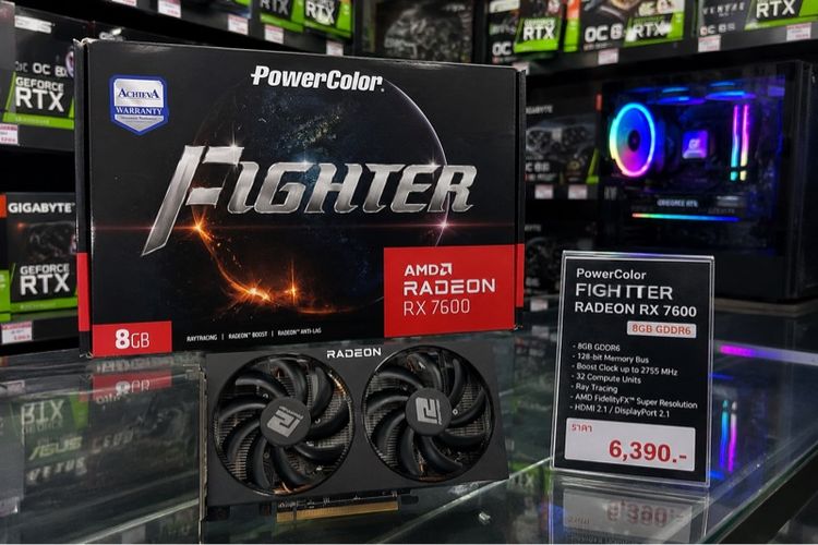 การ์ดจอ RX7600 กล่องครบประกันเหลือยาวๆ