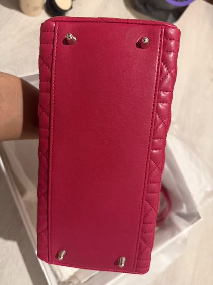 small lady dior bag with strap garance red cannage รูปที่ 2